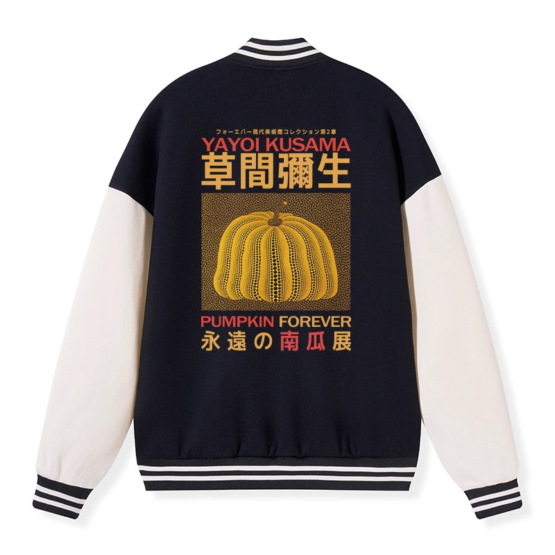 Tokyo-Tiger Forever Pumpkin Exhibition Japanese Embroidery Varsity Jacket