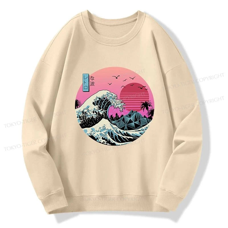 Tokyo-Tiger Japanese The Great Retro Wave Sweatshirt