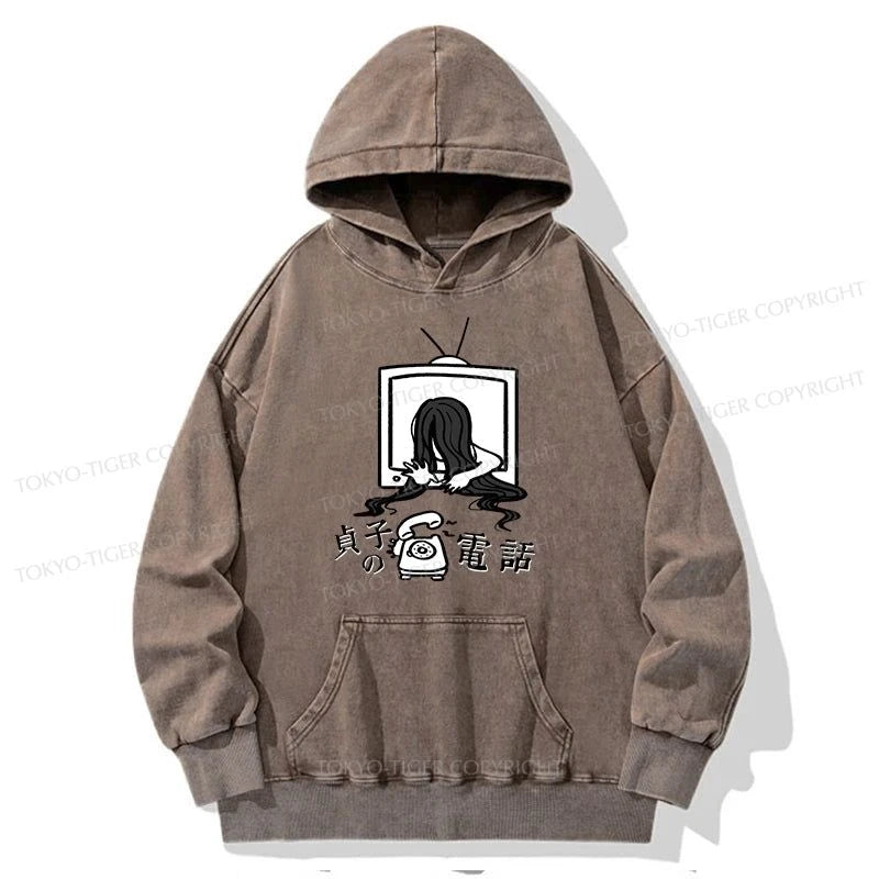 Tokyo-Tiger The Ring Sadako Washed Hoodie