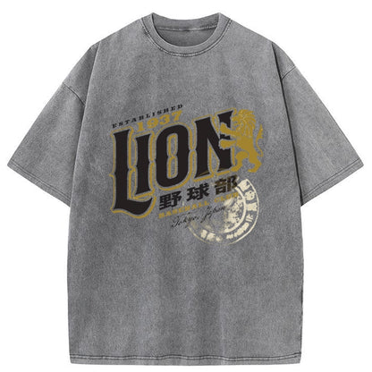 Tokyo-Tiger Lion Baseball Club Washed T-Shirt