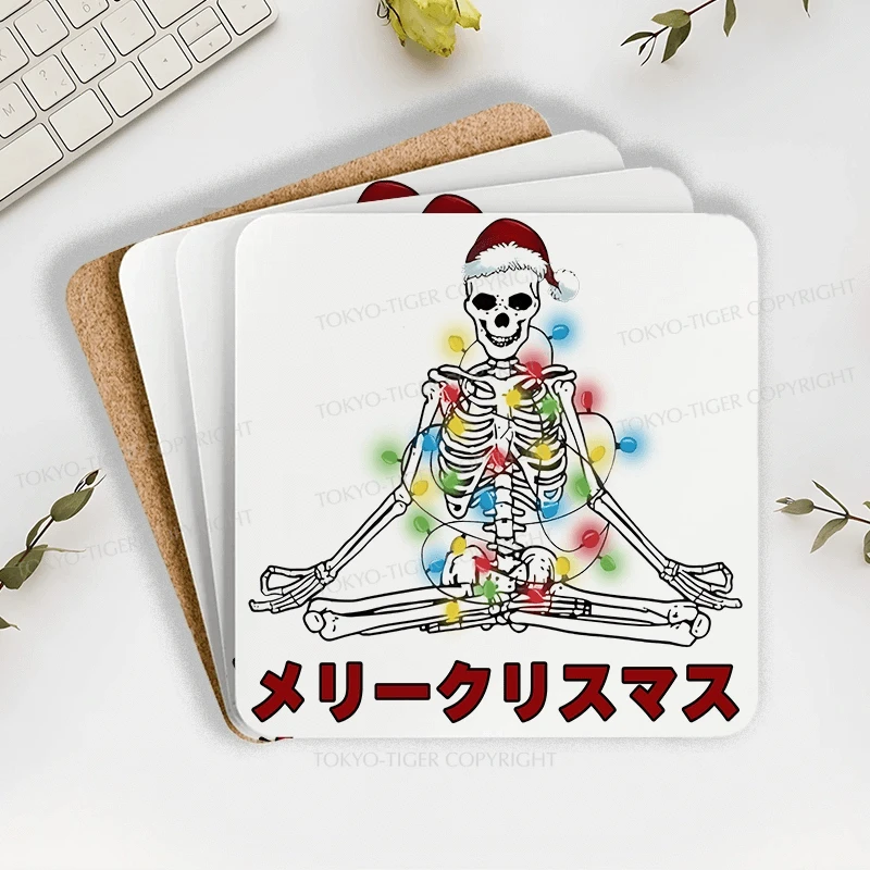 Tokyo-Tiger Christmas Skull Sitting Like Buddha Coaster