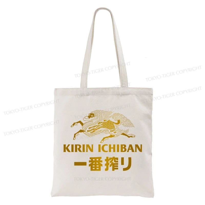 Tokyo-Tiger Japanese Beer Art Print Tote Bag