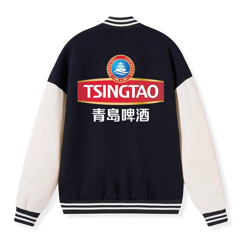 Tokyo-Tiger Qingdao Beer Logo Embroidery Varsity Jacket