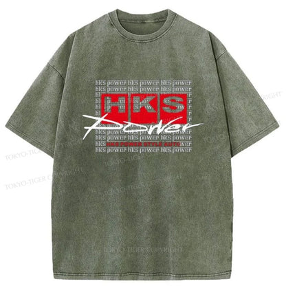 Tokyo-Tiger HKS Power Washed T-Shirt