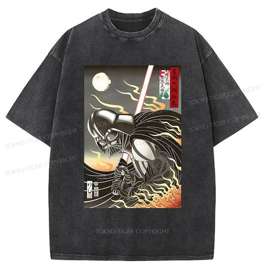 Tokyo-Tiger Star Wars Ukiyo-e Japanese Washed T-Shirt