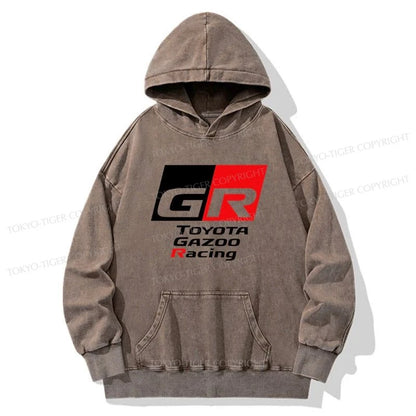 Tokyo-Tiger Toyota Gazoo Racing GR Logo Washed Hoodie