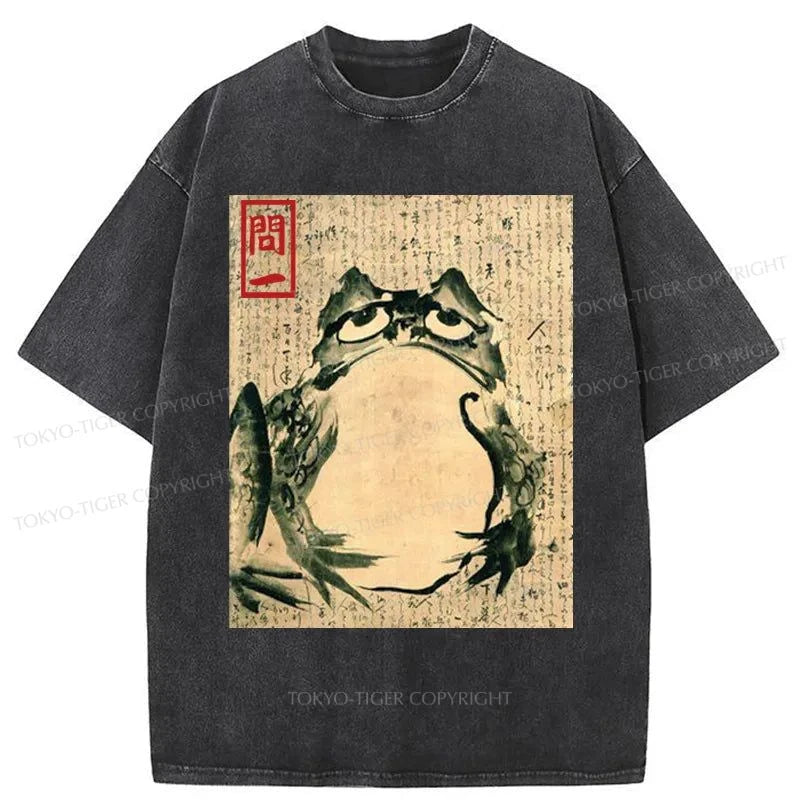 Tokyo-Tiger Throwback Frog Japanese Washed T-Shirt