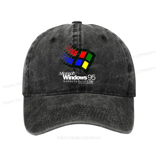 Tokyo-Tiger Windows 95 Logo Washed Cap