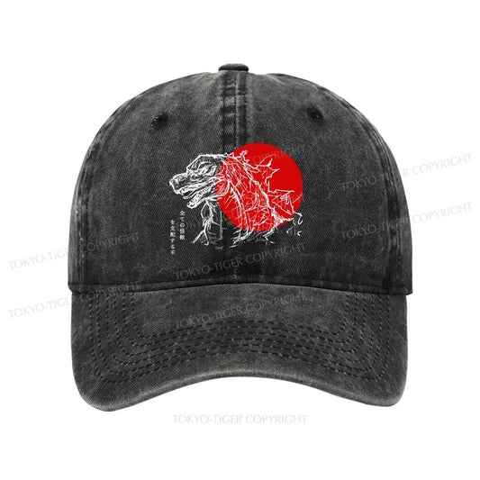 Tokyo-Tiger Monster Japanese Anime Washed Cap