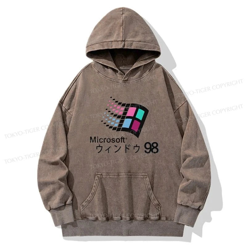 Tokyo-Tiger Microsoft Windows 98 Washed Hoodie