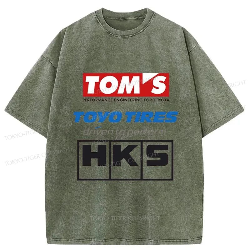 Tokyo-Tiger Toyo Tires Japan Washed T-Shirt