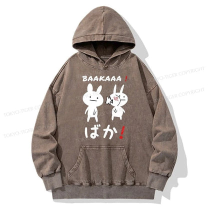 Tokyo-Tiger Anime Baka Manga Slap Washed Hoodie