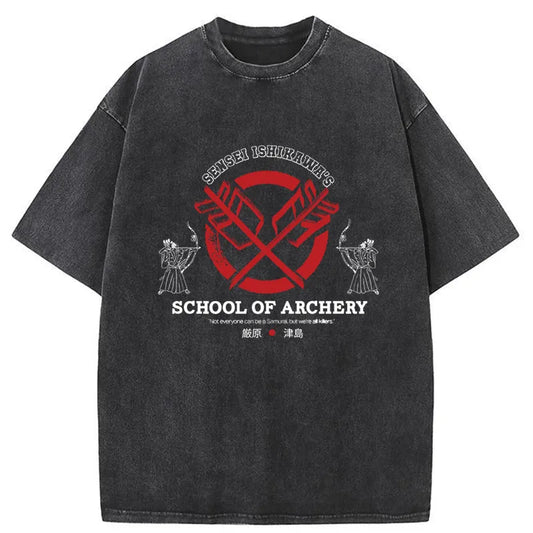 Tokyo-Tiger School Of Archery Japanese Washed T-Shirt