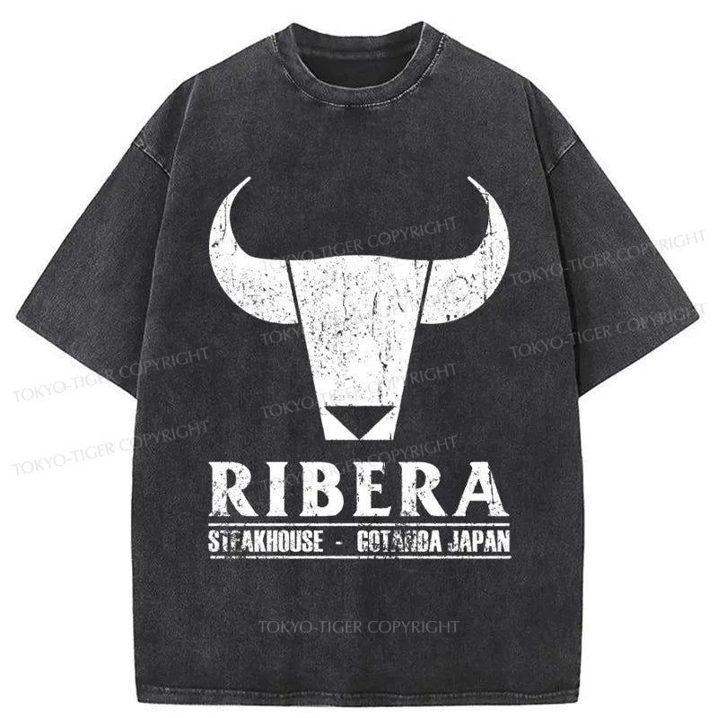 Tokyo-Tiger Ribera Steak House Japan Washed T-Shirt