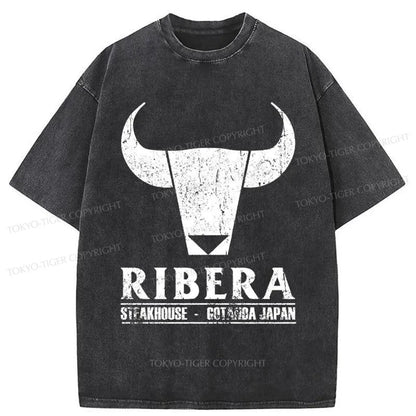 Tokyo-Tiger Ribera Steak House Japan Washed T-Shirt