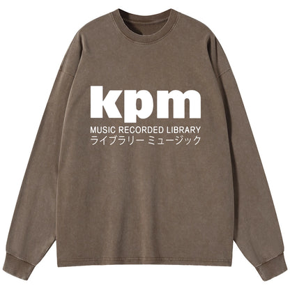 Tokyo-Tiger KPM Music Washed Long Sleeve T-Shirt