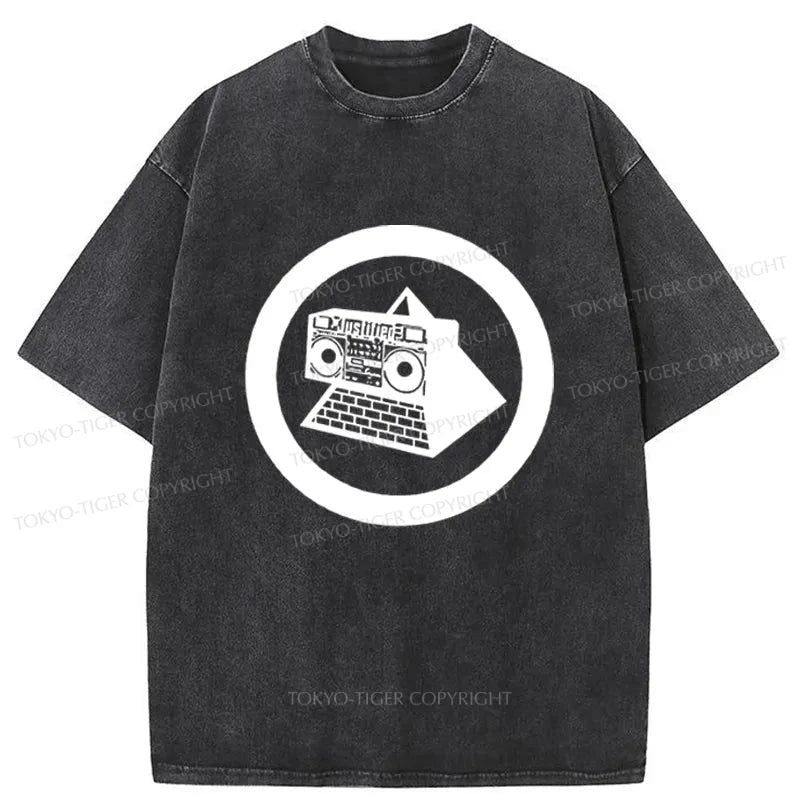 Tokyo-Tiger KLF Logo Vintage Washed T-Shirt