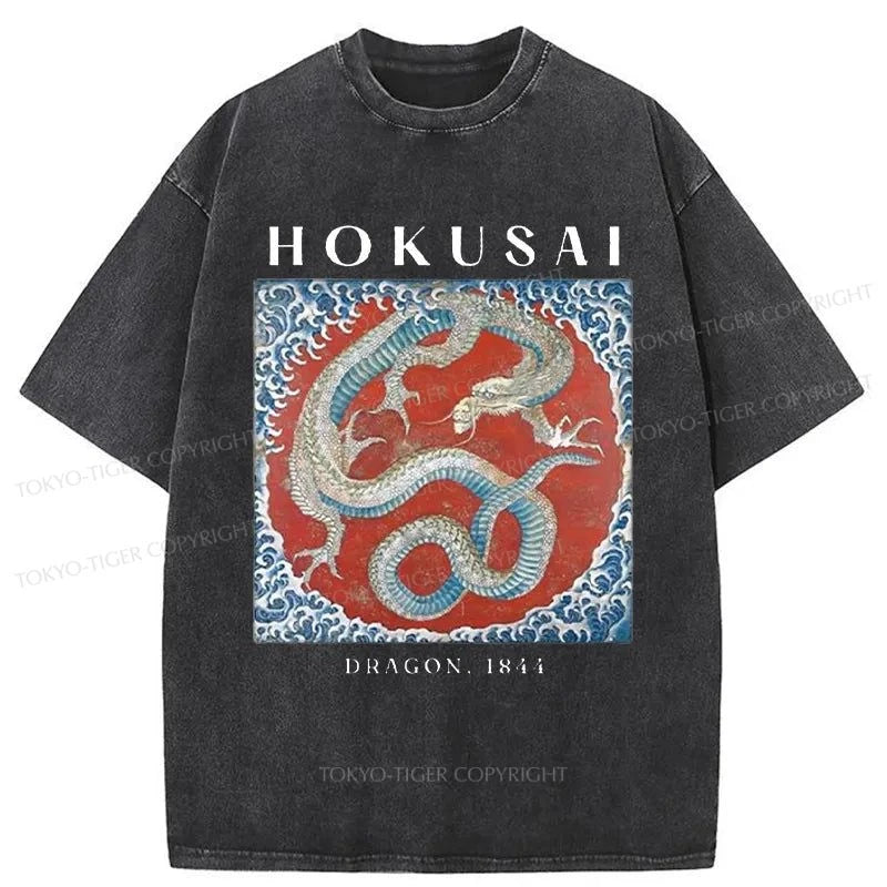 Tokyo-Tiger Japanese Dragon Washed T-Shirt