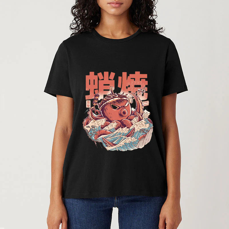 Tokyo-Tiger The Great Wave Takoyaki Japanese Classic T-Shirt