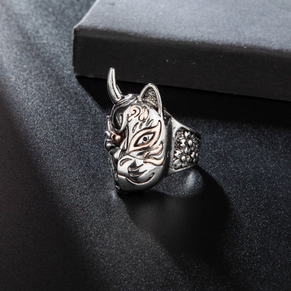 Tokyo-Tiger Dark Hannya Mask Ring