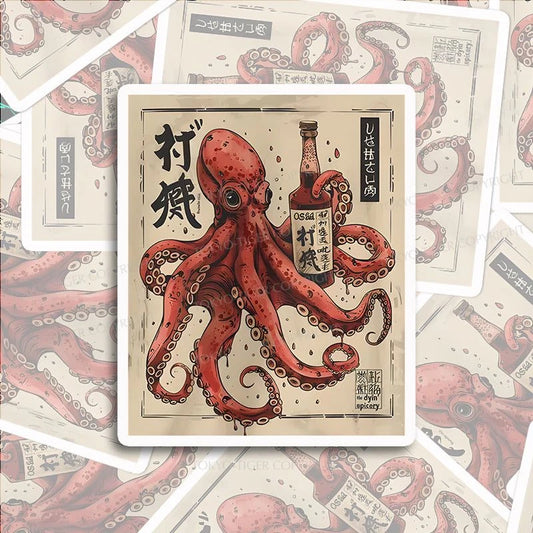 Tokyo-Tiger Osaka Saké Octopus Sticker