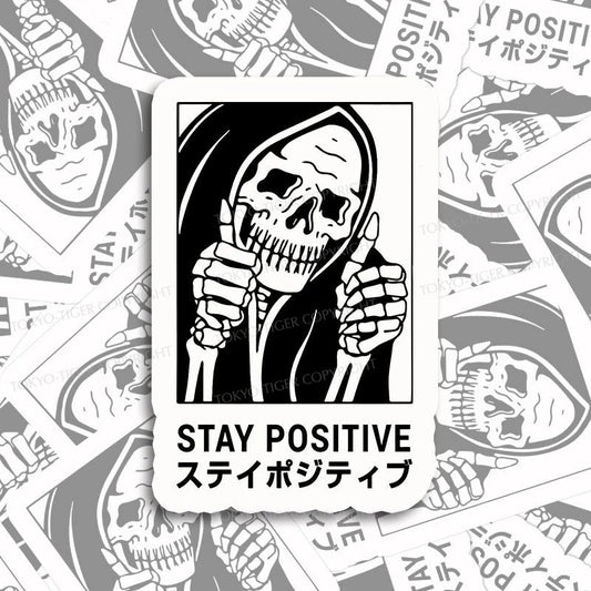 Tokyo-Tiger Stay Positive Skeleton Sticker