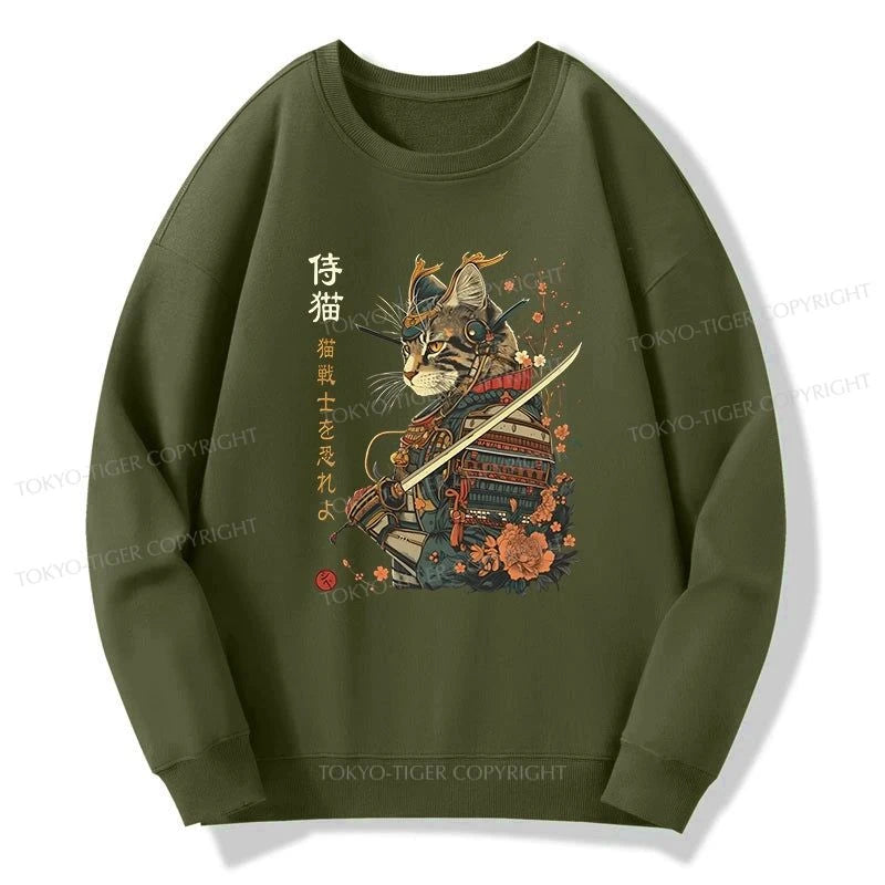 Tokyo-Tiger Cat Samurai Japanese Art Sweatshirt