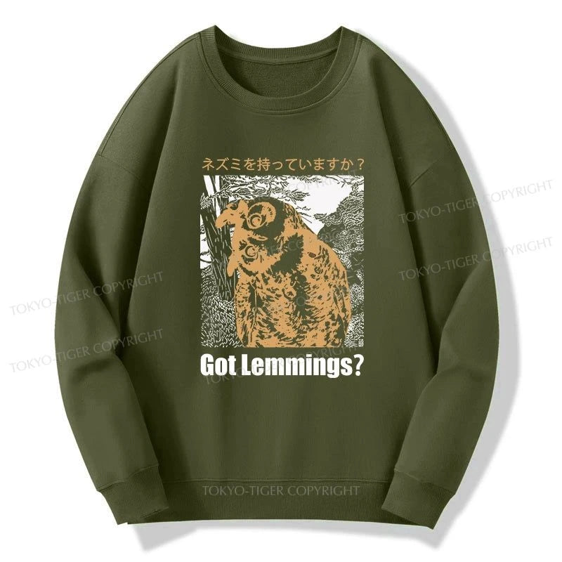 Tokyo-Tiger Do You Have Lemmings Japanese Sweatshirt