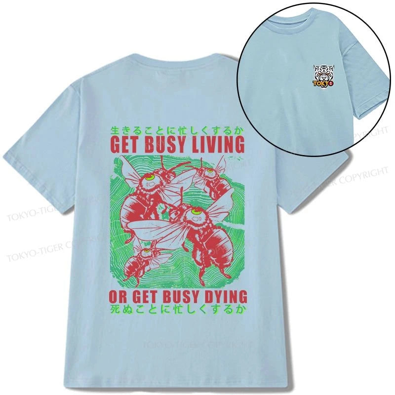 Tokyo-Tiger Busy Bee Japanese Front Back Classic T-Shirt