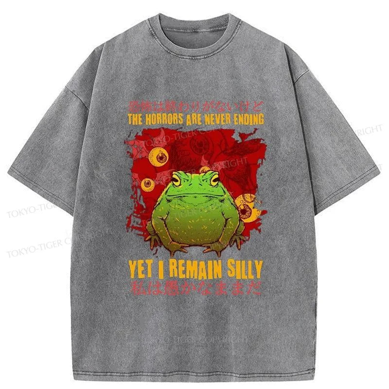 Tokyo-Tiger Yet I Remain Silly Frog Washed T-Shirt