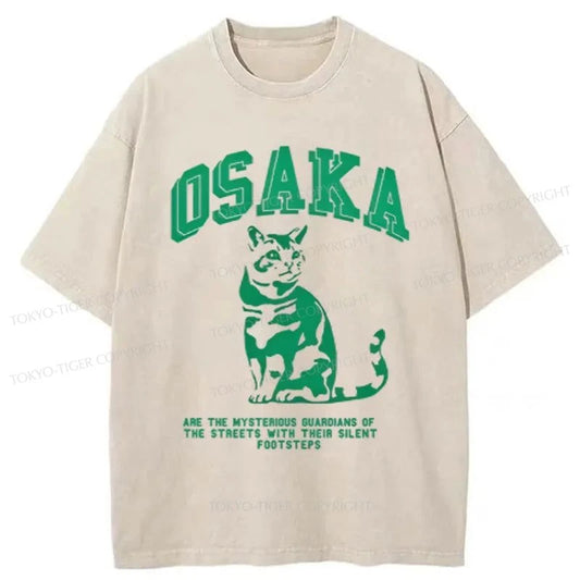 Tokyo-Tiger Osaka Cat Washed T-Shirt