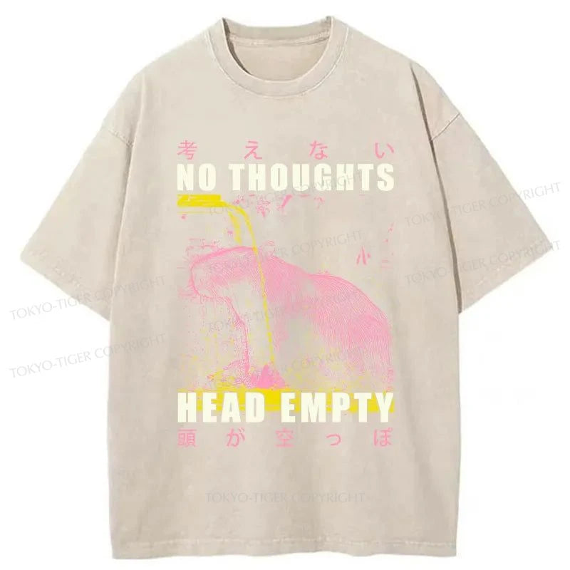 Tokyo-Tiger No Thoughts Head Empty Washed T-Shirt