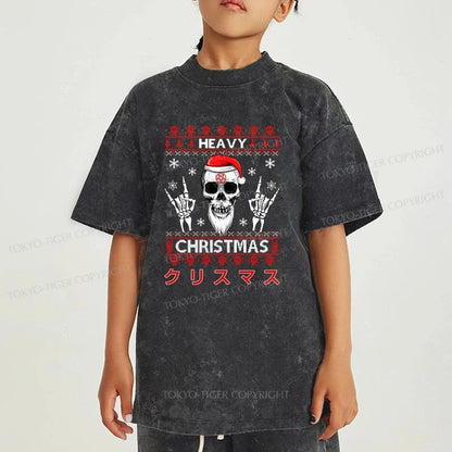 Tokyo-Tiger Heavy Christmas Japan Kids Washed T-Shirt