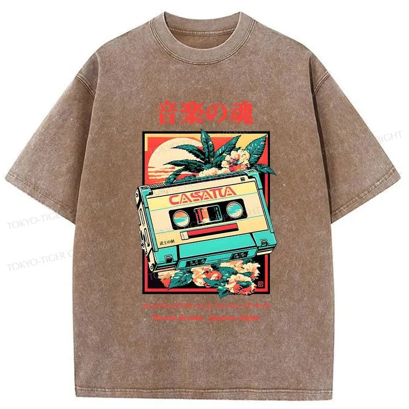 Tokyo-Tiger Beams Music Souls Japanese Washed T-Shirt