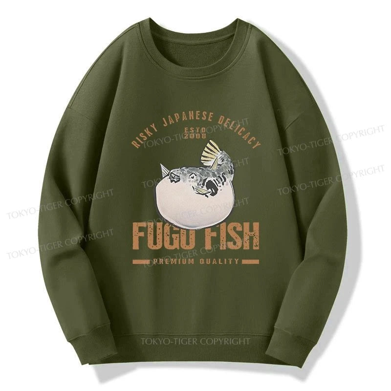 Tokyo-Tiger Fugu Fish Japanese Sweatshirt