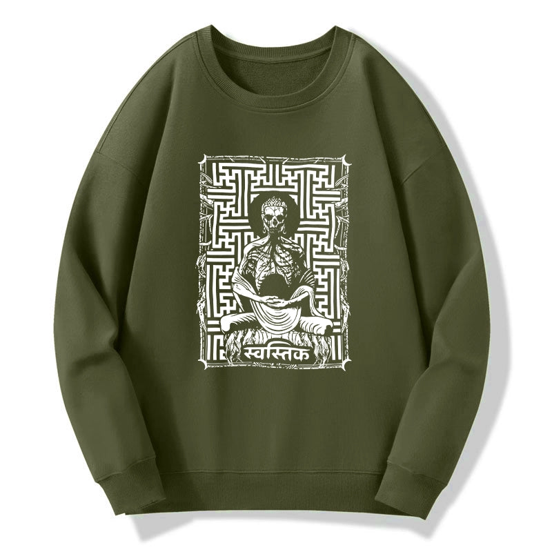 Tokyo-Tiger Sayagata Buddha Graphic Sweatshirt