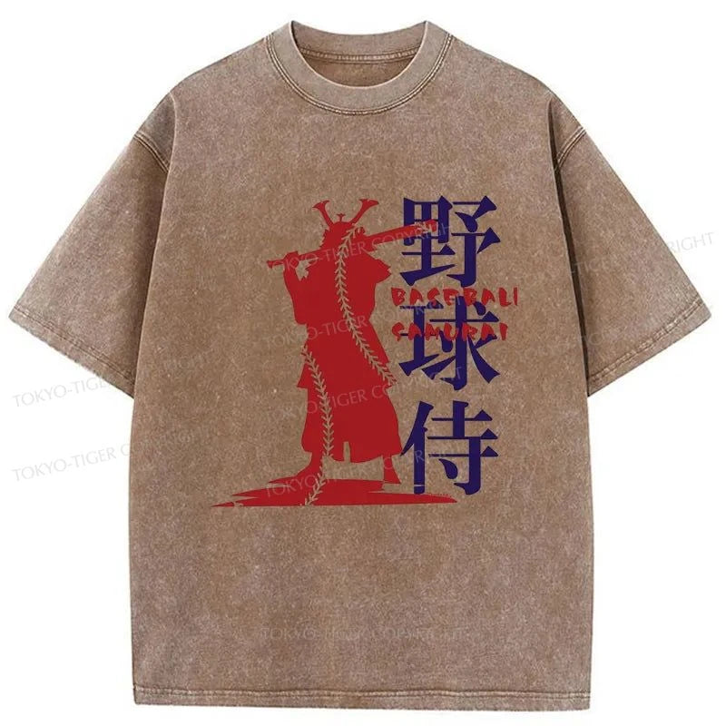 Tokyo-Tiger Baseball Samurai Washed T-Shirt