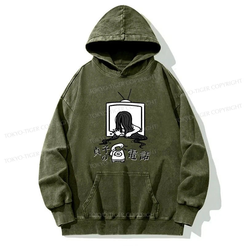 Tokyo-Tiger The Ring Sadako Washed Hoodie