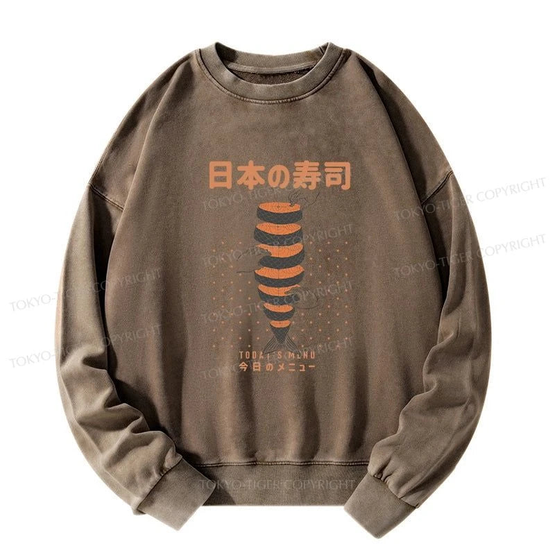 Tokyo-Tiger Today's Menu Washed Sweatshirt