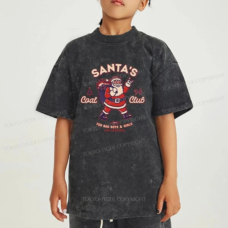 Tokyo-Tiger Santa's Coal Club Japan Kids Washed T-Shirt