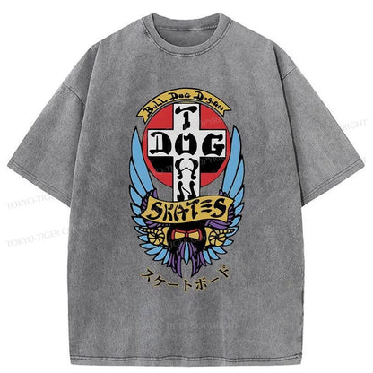 Tokyo-Tiger Cross Skateboards Japan Washed T-Shirt