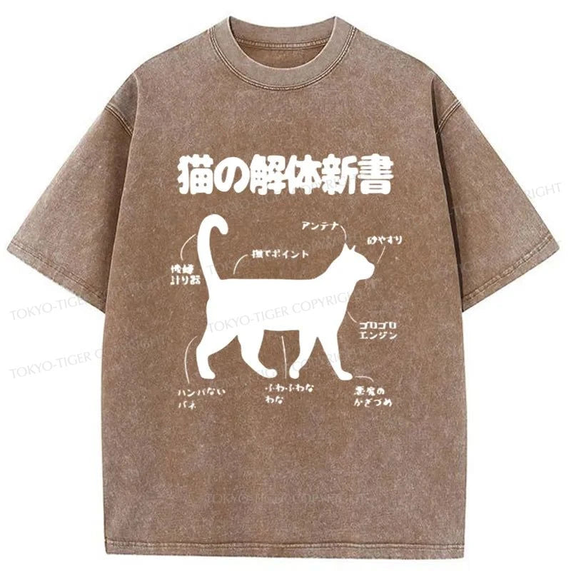 Tokyo-Tiger The Parts Of The Cat Washed T-Shirt