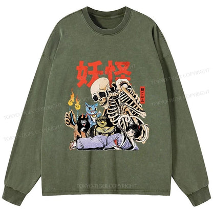 Tokyo-Tiger The Yokai Club Washed Long Sleeve T-Shirt