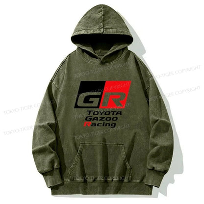 Tokyo-Tiger Toyota Gazoo Racing GR Logo Washed Hoodie