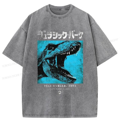 Tokyo-Tiger Jurassic Park T-Rex Japanese Washed T-Shirt