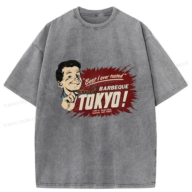 Tokyo-Tiger Japanese Seafood BBQ Washed T-Shirt