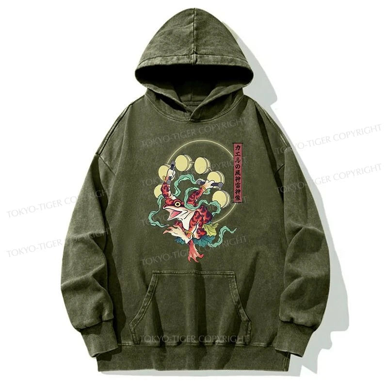 Tokyo-Tiger Frog Monster Japanese Washed Hoodie