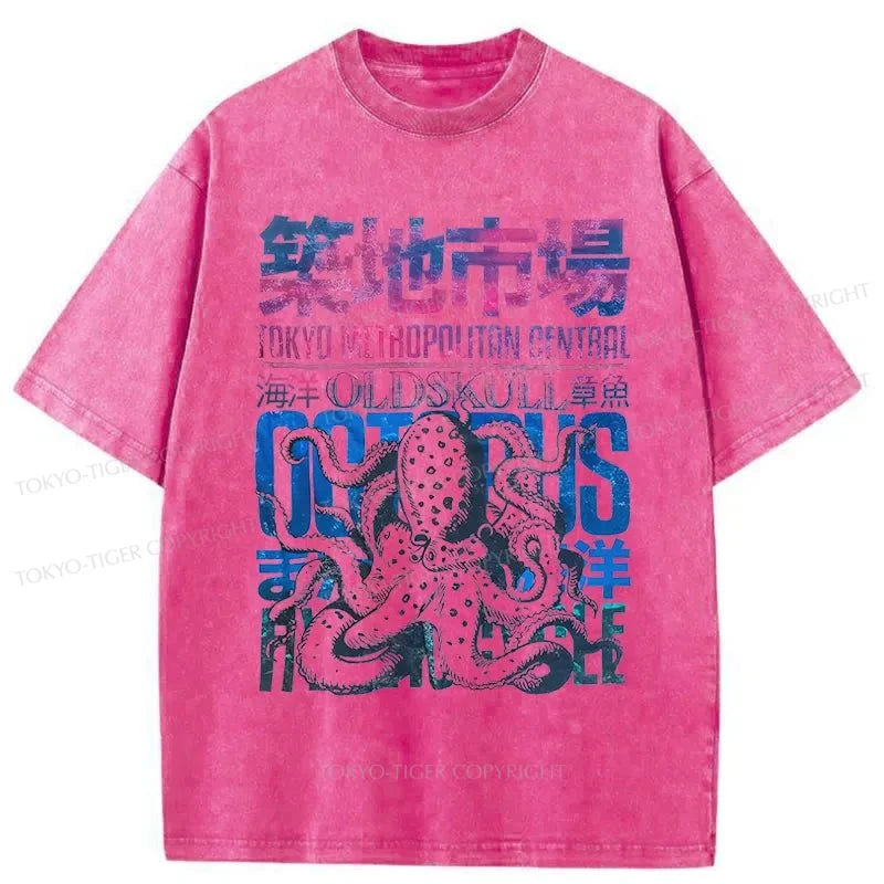 Tokyo-Tiger Vintage Tsukiji Fish Market Washed T-Shirt