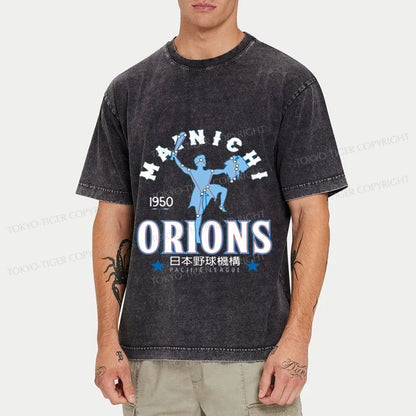 Tokyo-Tiger Baseball Mainichi Orions Washed T-Shirt