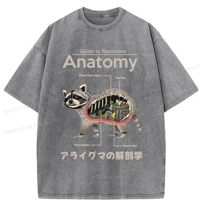 Tokyo-Tiger Anatomy Of A Raccoon Washed T-Shirt